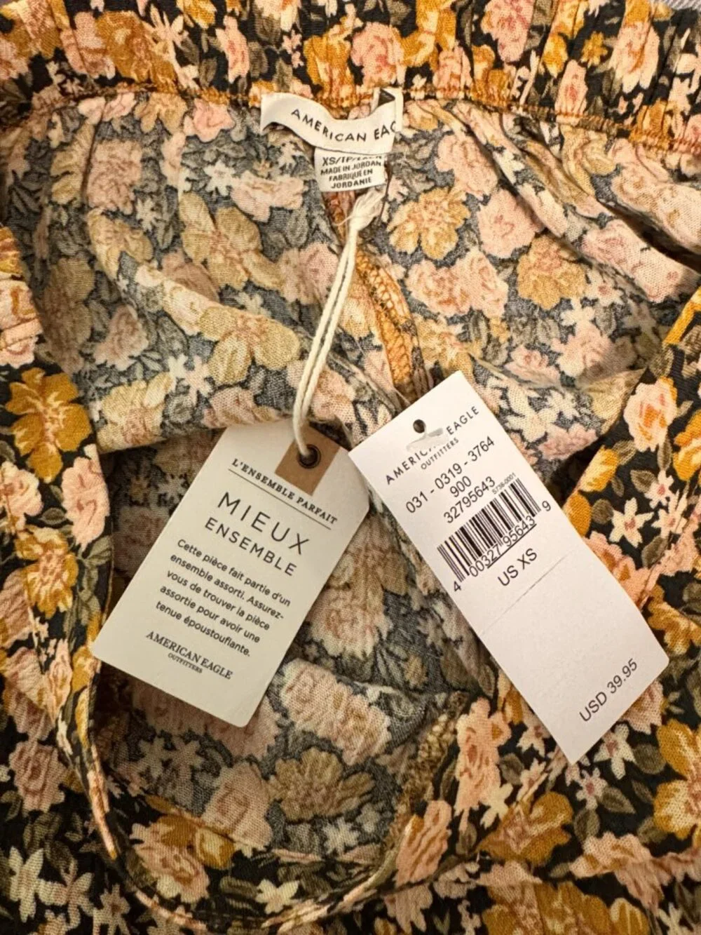 American Eagle Floral Wide Leg Pants Size XS - JK0502